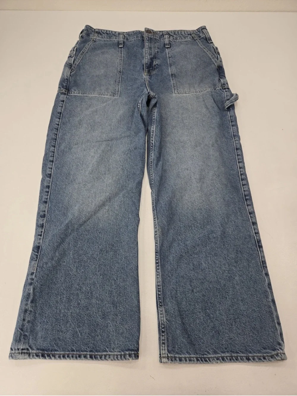 Free People We The Free Major Leagues Mid-Rise Cuffed Jeans Carpenter Size 32